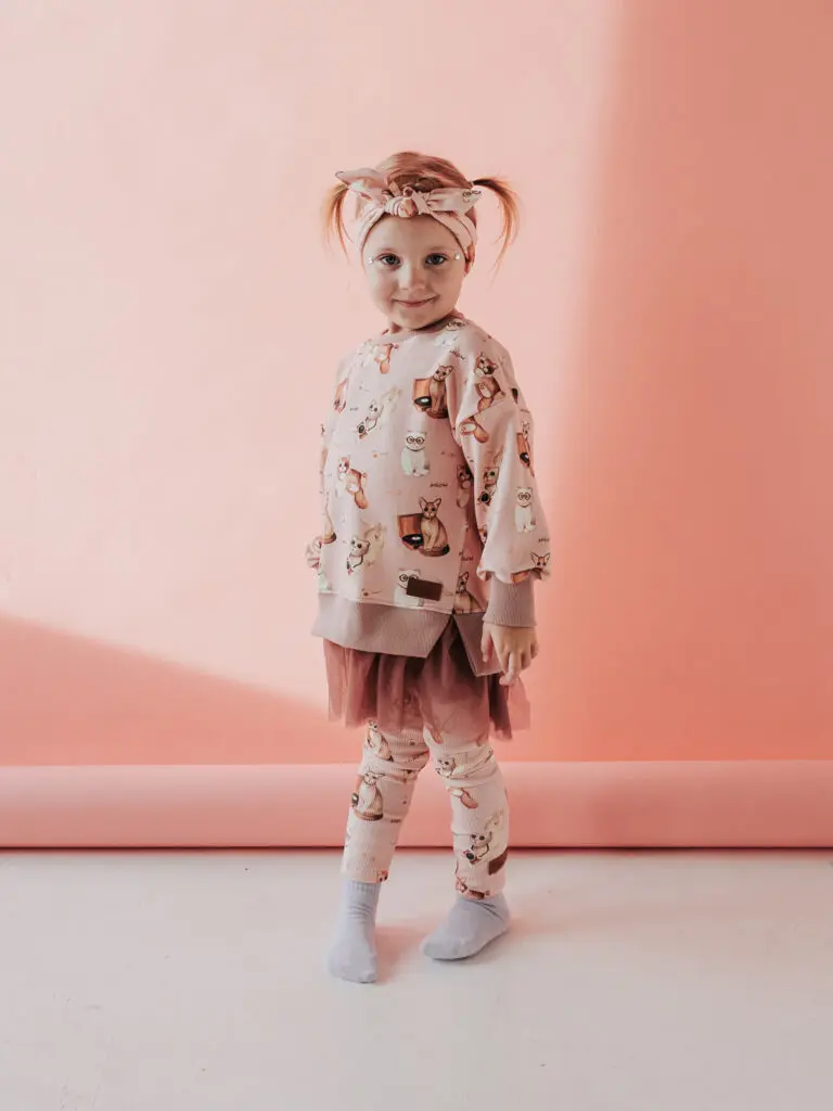 Bluza z TIULEM dziewczęca KOTKI RÓŻ