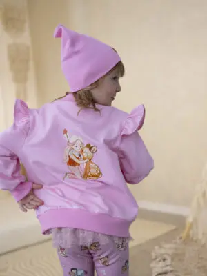 Czapka dla dzieci CIENKA- BABY PINK