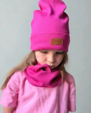Czapka BEANIE -SOCZYSTA FUKSJA