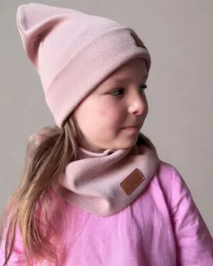 Czapka BEANIE -MIGDAŁOWY RÓŻ