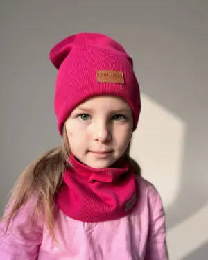 Czapka BEANIE -DZIKA WIŚNIA