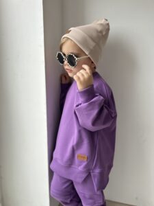 Bluza dziecięca OVERSIZED FIOLET