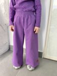 Szerokie spodnie dziecięce FIOLET