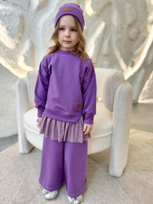 Zestaw dziecięcy z szerokimi spodniami FIOLET
