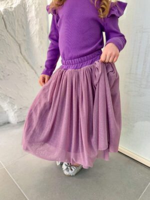 Tiulowa spódniczka dla dziewczynki BROKAT FIOLET