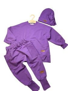Dres chłopięcy bluza OVERSIZED z baggy FIOLET