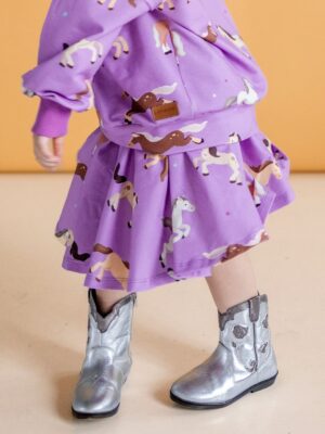 Spódniczka dla dziewczynki KONIKI fiolet
