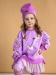 Bluza dziewczęca z TIULEM KONIKI fiolet