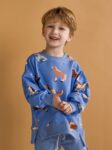 Bluza dziecięca OVERSIZE KONIKI niebieskie