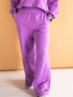 Spodnie szerokie DAMSKIE FUKSJA