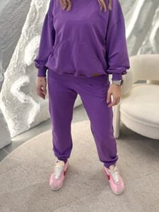Spodnie dresowe DAMSKIE FIOLET