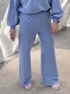 Spodnie szerokie DAMSKIE BABY BLUE