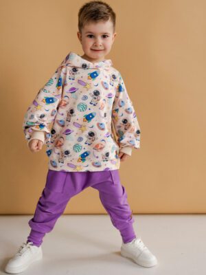 Dres chłopięcy bluza KOSMOS z baggy FIOLET