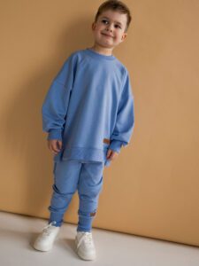 Dres chłopięcy ze spodniami SLIM BABY BLUE