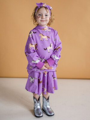 Zestaw bluza i spódniczka KONIKI fiolet