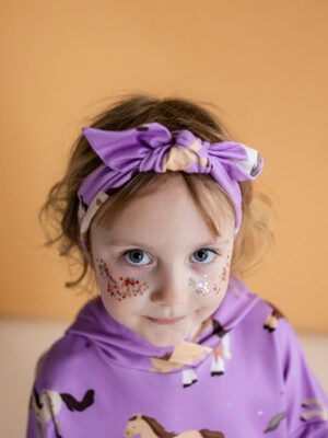 Opaska dla dziewczynki KONIKI FIOLET