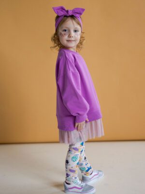 Zestaw bluza tiul FUKSJA i legginsy KOSMOS