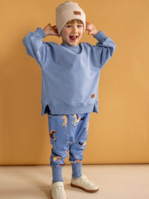 Dres chłopięcy bluza BABY BLUE z baggy KONIKI