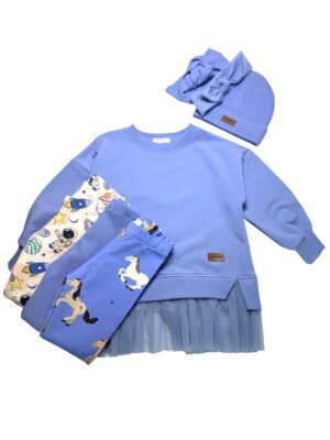 Zestaw bluza BABY BLUE z legginsami