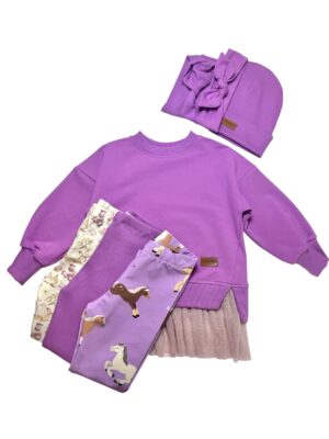 Zestaw bluza FUKSJA z legginsami