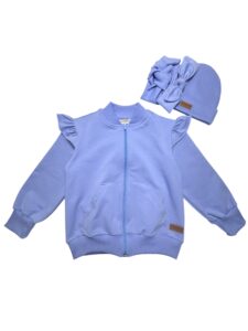Bluza dziecięca rozpinana BABY BLUE falbanki