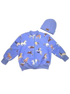 Bluza dziecięca rozpinana KONIKI niebieskie