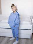 Dres chłopięcy BLUZA KAPTUR spodnie SLIM BABY BLUE