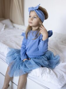 Zestaw koszulka ze spódnicą BABY BLUE midi