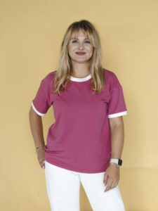 TSHIRT damski RETRO MALINA