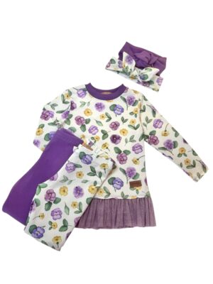 Zestaw koszulka z tiulem BRATKI z legginsami