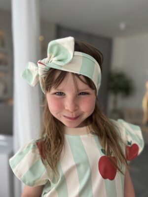 Opaska dla dziewczynki JABŁKA ZIELEŃ