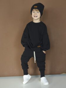 Dres chłopięcy ze spodniami SLIM CZARNY