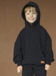 Bluza dziecięca z kapturem CZARNY