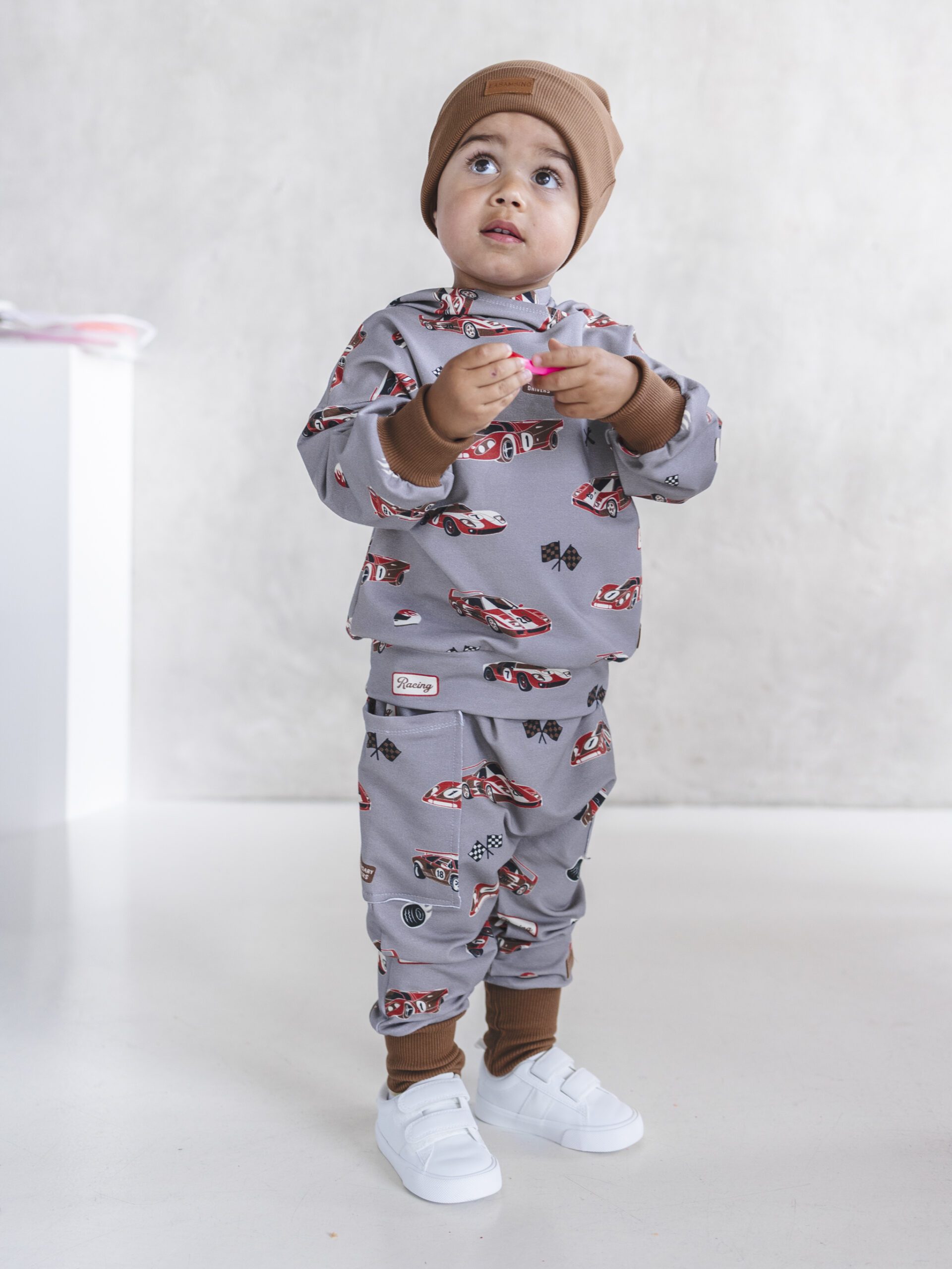 La Bambino szare-18 Dres chłopięcy bluza KAPTUR z baggy FORMUŁA