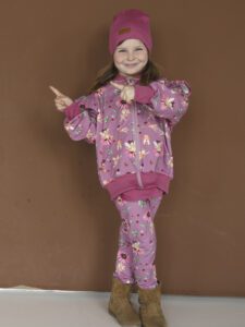 Zestaw dziewczęcy bluza rozpinana i legginsy WRÓŻKI