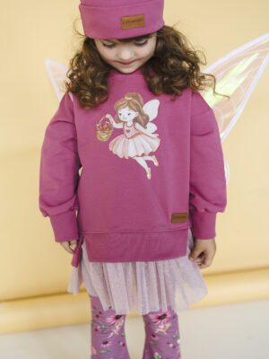 Bluza dziewczęca z TIULEM MALINA