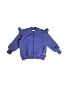Bluza dziecięca rozpinana GRANAT falbanki