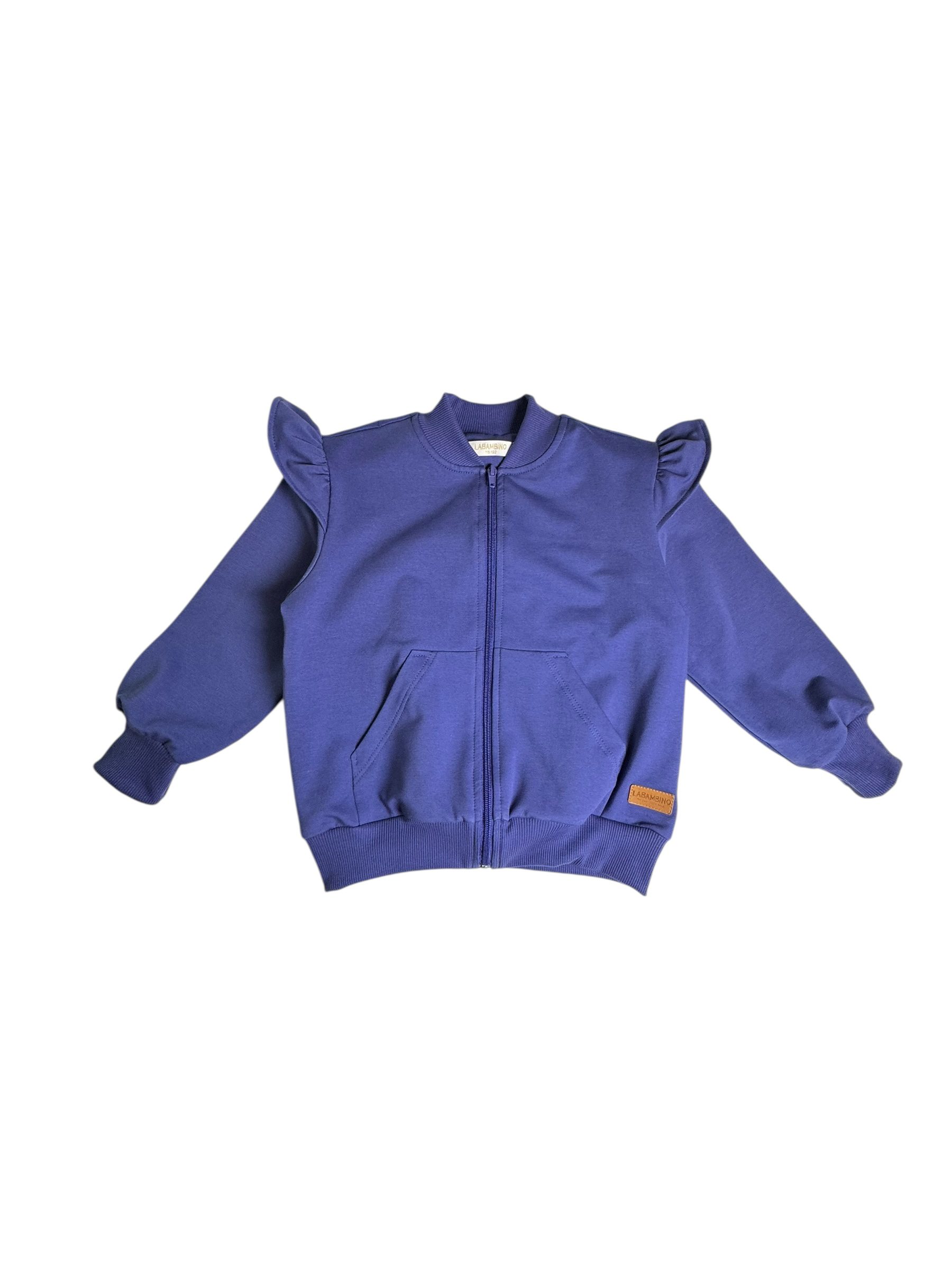 Photoroom_004_20251006_070912 Bluza dziecięca rozpinana GRANAT falbanki