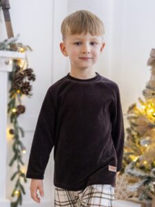 Bluza chłopięca WELUR SZTRUKS BRĄZ