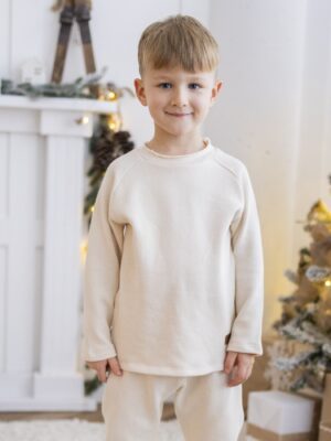 SWETEREK chłopięcy ECRU