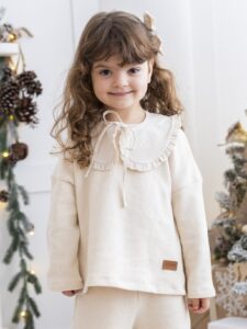 Sweterek dziewczęcy ECRU