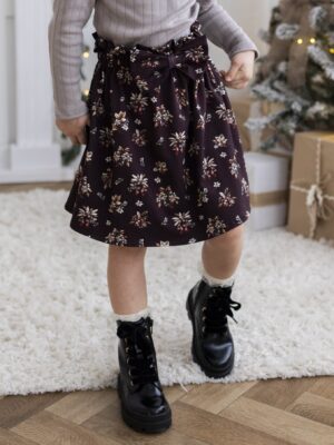 Spódniczka dla dziewczynki KWIATY ŚWIĄTECZNE