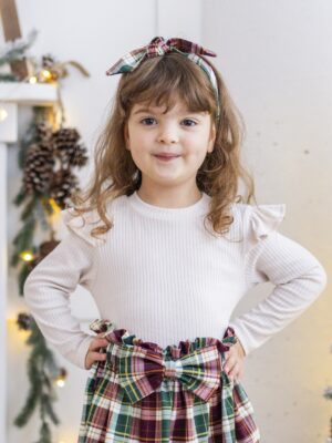 Koszulka dziewczęca z falbankami ŚMIETANKA