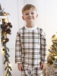 Longsleeve dziecięcy KRATA BEŻ