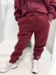 Spodnie OCIEPLANE ściągacze dla dzieci BORDO
