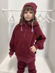 BLUZA ocieplana dla dzieci rozpinana BORDO