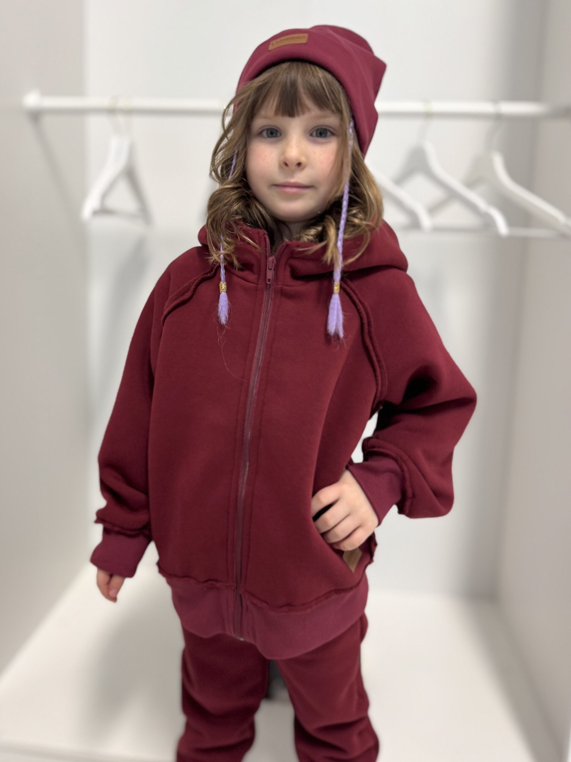 IMG_9138 BLUZA ocieplana dla dzieci rozpinana BORDO