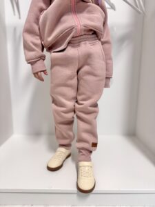Spodnie OCIEPLANE ściągacze dla dzieci BLUSH