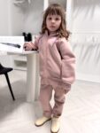 Dres OCIEPLANY dziecięcy z bluzą rozpinaną BLUSH
