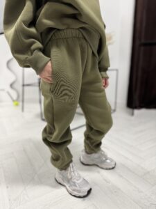 Spodnie OCIEPLANE dla dzieci OLIWKA